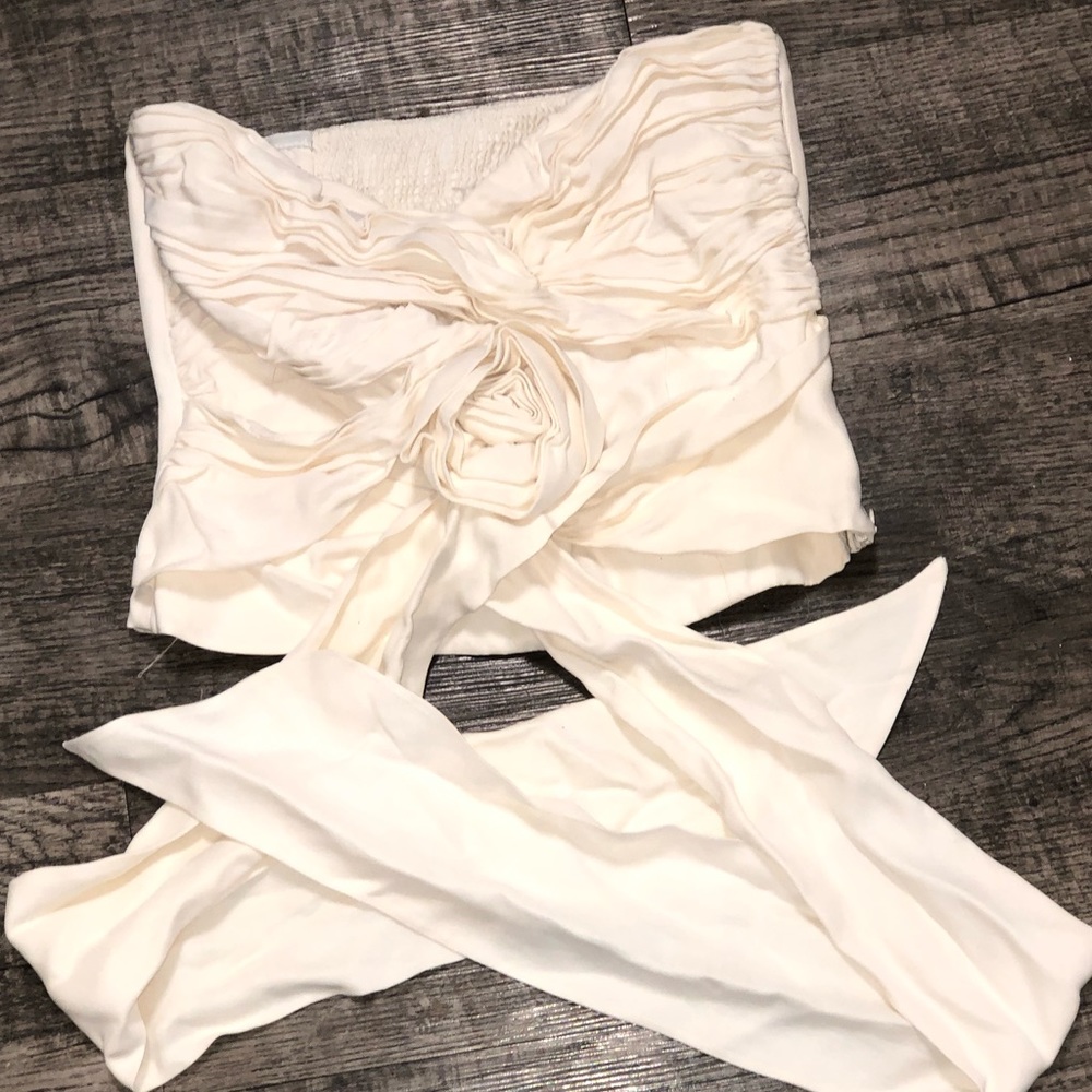 Zara wrapped Tube top/w front detail